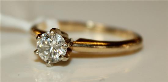 Diamond solitaire ring